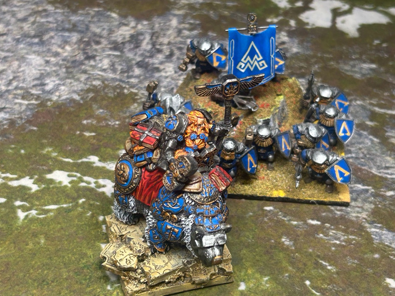 Client-supplied documentary reference showing the established force colors across infantry and command models.